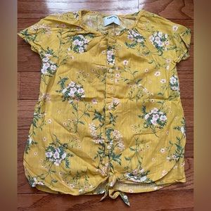 Old Navy Floral Girls Short Sleeve Blouse